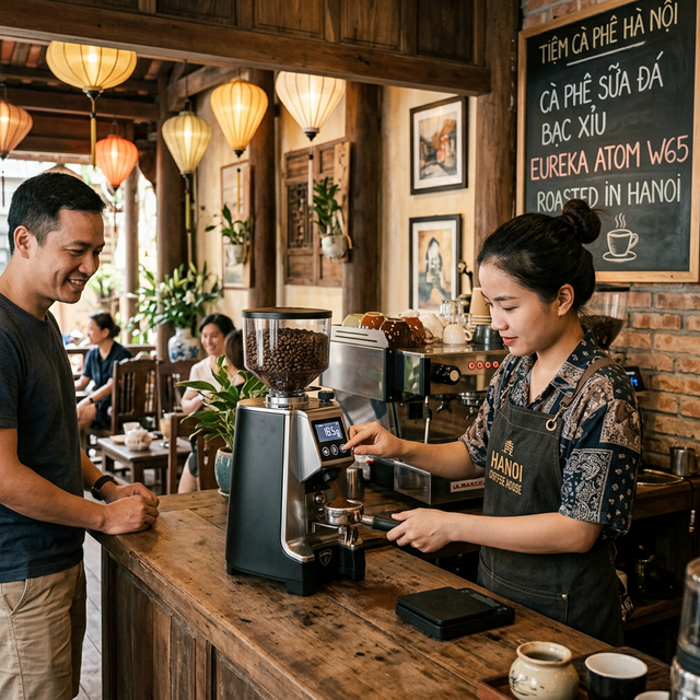 Đánh Giá Eureka Atom W65 — Máy Xay Cân Tích Hợp 65mm Cho Quán